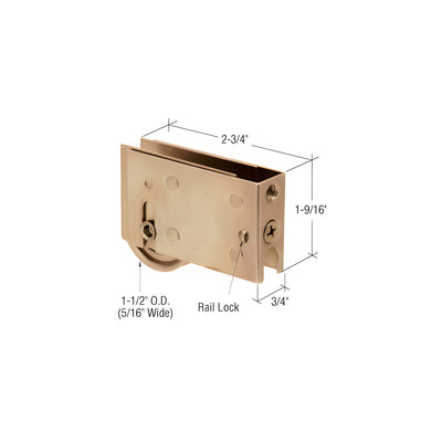 CRL 1-1/2" Steel Sliding Glass Door Roller with 3/4" Wide Housing for Keller Windows