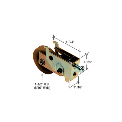 CRL 1-1/2" Steel Sliding Glass Door Roller with 3/4" Wide Housing for Ador/HiLite Doors
