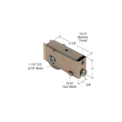 CRL 1-1/4" Steel Sliding Glass Door Roller with 9/16" Wide Housing for Acorn Doors