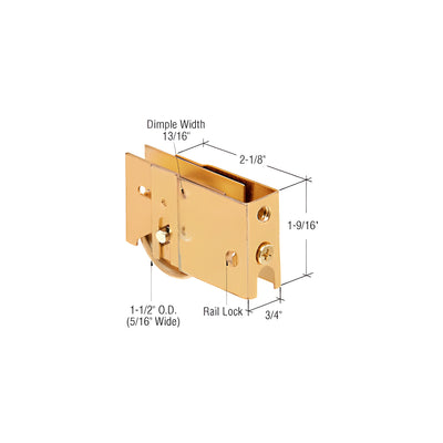 CRL 1-1/2" Steel Ball Bearing Sliding Glass Door Roller with 3/4" Wide x 1-9/16" High Housing