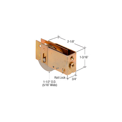 CRL 1-1/2" Steel Sliding Glass Door Roller with 3/4" Wide x 1-3/16" High Housing