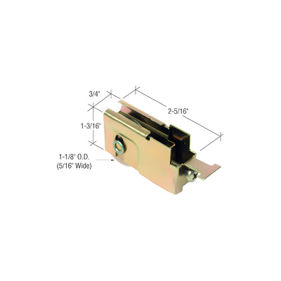 CRL 1-1/8" Steel Sliding Glass Door Roller With 23/32" Wide Housing for T.M. Cobb Doors