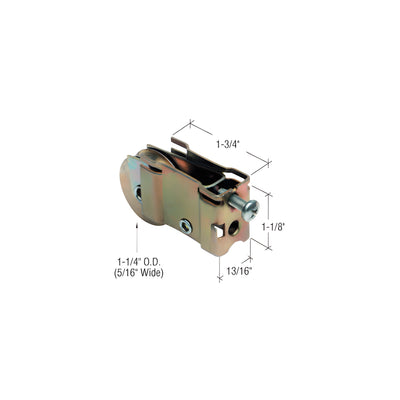 CRL 1-1/4" Steel Sliding Glass Door Roller with 13/16" Wide Housing for Acorn & Wells Aluminum Doors