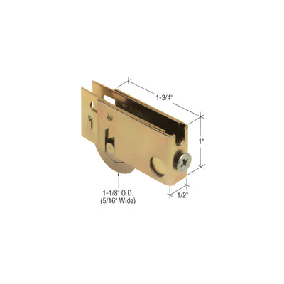 CRL 1-1/8" Steel Sliding Glass Door Roller with 1/2" Wide Housing