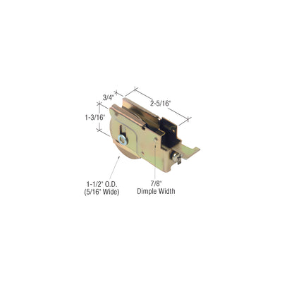 CRL 1-1/2" Steel Sliding Glass Door Roller with 23/32" Wide Housing for Marshall Doors