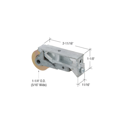 CRL 1-1/4" Steel Sliding Glass Door Roller with 11/16" Wide Housing