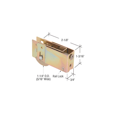 CRL 1-1/4" Steel Sliding Glass Door Roller with 3/4" Wide Housing for Nu-Air Doors