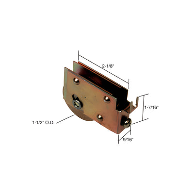 CRL 1-1/2" Steel Sliding Glass Door Roller with 9/16" Wide Housing for Window Master Doors