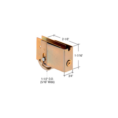 CRL 1-1/2" Steel Sliding Glass Door Roller with 3/4" Wide x 1-7/16" High Housing