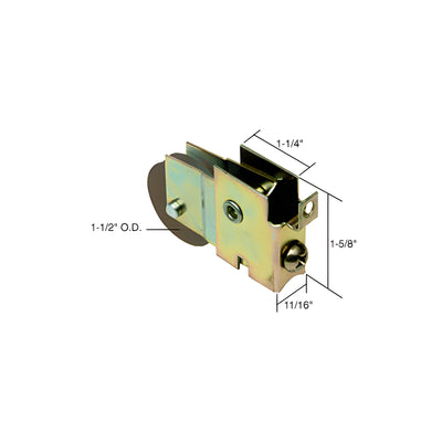 CRL 1-1/2" Steel Sliding Glass Door Roller with 11/16" Wide Housing for Starlike & Doormaster Doors