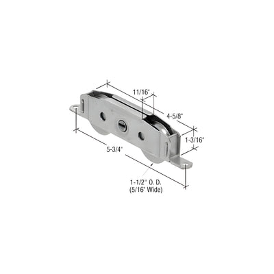 CRL 1-1/2" Tandem Stainless Steel Sliding Glass Door Roller with 11/16" Wide Housing