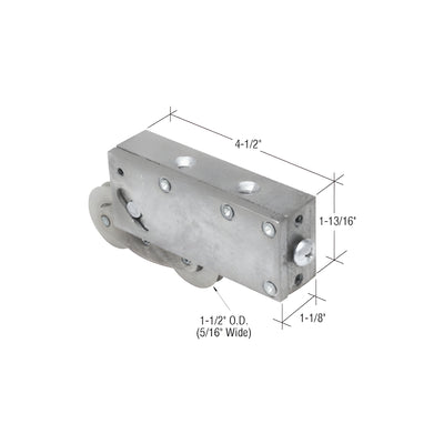 CRL 1-1/2" Tandem Steel Sliding Glass Door Rollers with 1-1/8" Wide Housing for Kawneer® Doors