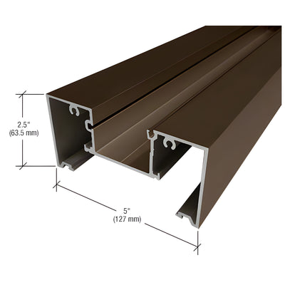 CRL-U.S. Aluminum Head/Jamb for 1-5/16" Glass - 24'-2", Dark Bronze/Black Anodized Class 1