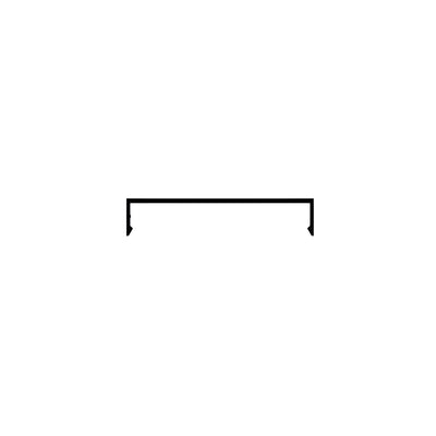CRL-U.S. Aluminum Vertical/Horizontal Extended Face Cap 2-1/2" x 3/4", Clear Anodized Class 1 - 24'-2"