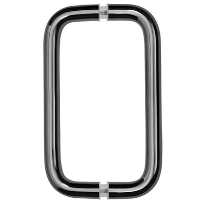 CRL Gun Metal 8" Back-to-Back Solid 3/4" Diameter Pull Handles Without Metal Washers