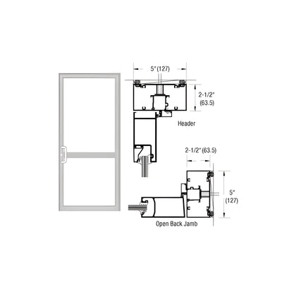 CRL-U.S. Aluminum IG500 Series Clear Anodized Class 1 Custom Up/Over Butt Hinge Door Frame