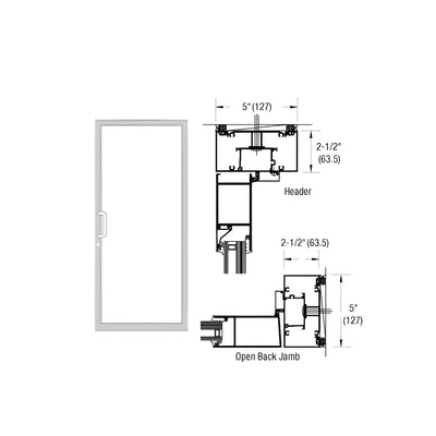CRL-U.S. Aluminum IG600 Series White KYNAR® Paint Custom Up/Over Door Frame for Geared Hinge, Deadbolt Strike, and Surface Closer