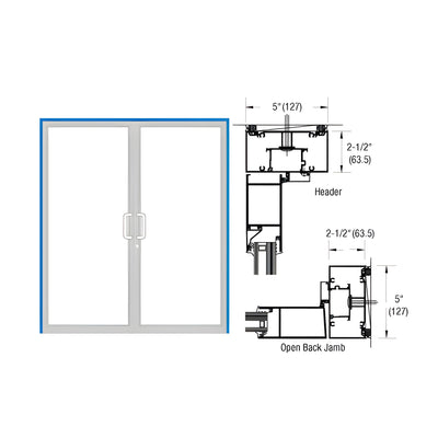 CRL-U.S. Aluminum IG600 Series Custom KYNAR® Paint Custom Up/Over Door Frame for Geared Hinge, Flushbolt Strike, and Surface Closer