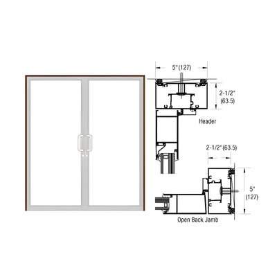 CRL-U.S. Aluminum IG600 Series Bronze Black Anodized Custom Up/Over Door Frame for Geared Hinge, Flushbolt Strike, and Surface Closer