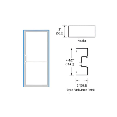 CRL-U.S. Aluminum Custom Size and Custom KYNAR® Paint Series IT451 Open Back Offset Pivot Up and Over Door Frame Complete (1F)