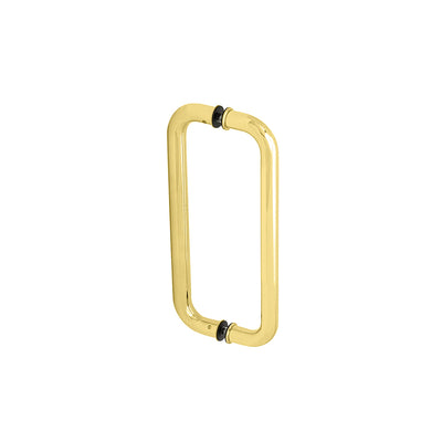 CRL Polished Brass 10" Solid Glass Mounted Standard Pull Handle