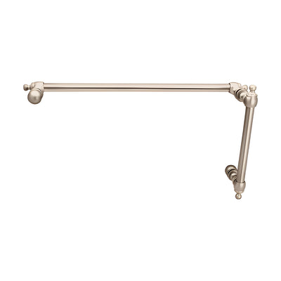 CRL Polished Nickel Colonial Style Combination 6" Pull Handle With 18" Towel Bar