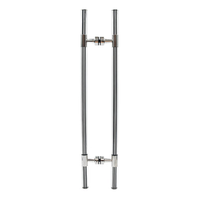 CRL Polished Stainless 27" Overall Length Glass Mounted Ladder Style Pull Handle with Acrylic Full Inserts
