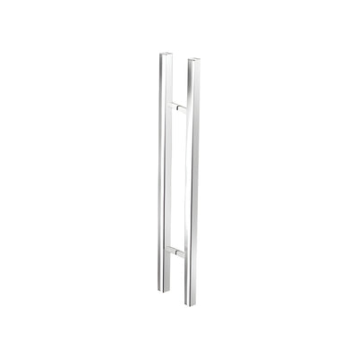 CRL Polished Stainless Glass Mounted Square Ladder Style Pull Handle with Square Mounting Posts - 36"