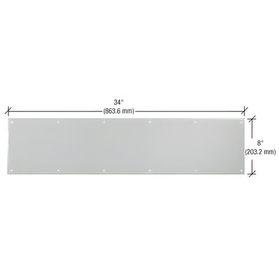 CRL 8" x 34" Satin Aluminum Kick Plate for 36" Door