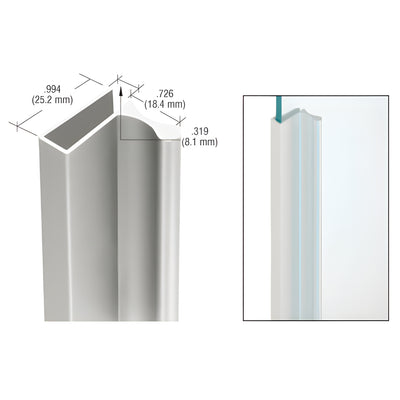 CRL Satin Anodized Extruded Aluminum for Showcase Finger Pull with 1" Lip