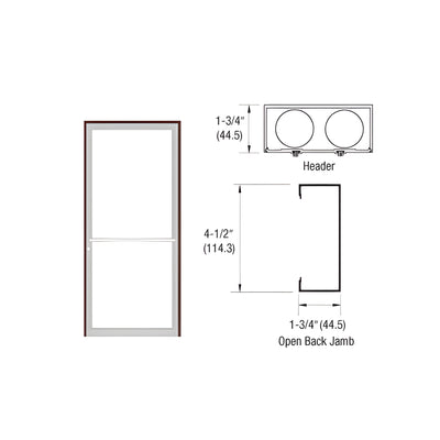 CRL-U.S. Aluminum Bronze Black Anodized Custom Sized Series 450 Up and Over Single Door Frame
