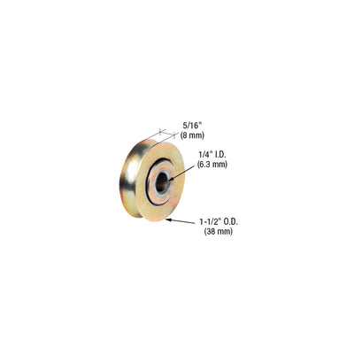 CRL 1-1/2" Stainless Steel Ball Bearing Sliding Glass Door Roller