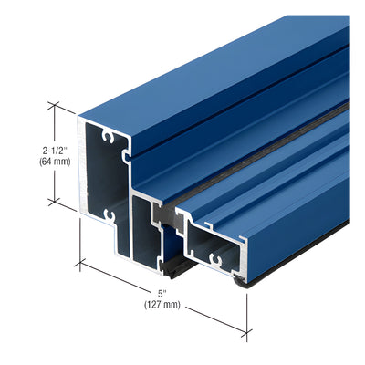 CRL-U.S. Aluminum Transom Header Bar for Surface Closers, Thermally Improved, Custom Paint, 24'-2"