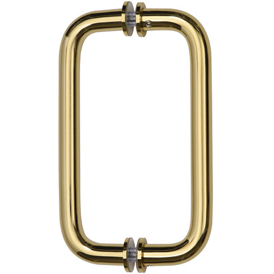 CRL Unlacquered Brass 8" BM Series Tubular Back-to-Back Pull Handle