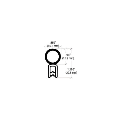 CRL Black Vertical Bulb Trim Seal®