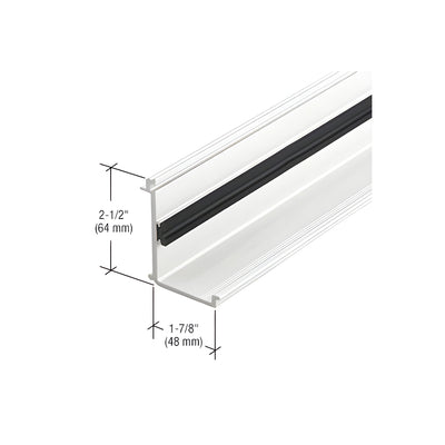 CRL-U.S. Aluminum Perimeter Pressure Bar with Thermal Spacer, White KYNAR® Paint - 24'-2"