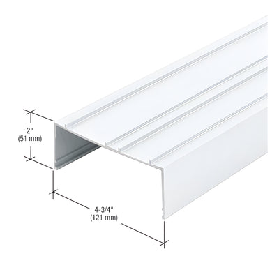 CRL-U.S. Aluminum Stacking Head Channel, White KYNAR® Paint- 24'-2"
