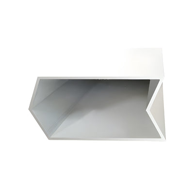 CRL-U.S. Aluminum White KYNAR® Paint 135º Inside/Outside Structural Silicone Glaze Corner Mullion - 24'-2"