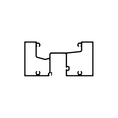 CRL-U.S. Aluminum White KYNAR® Paint Door Frame Head for 9/16" Glass - 24'-2"