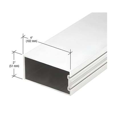 CRL-U.S. Aluminum White KYNAR® Paint 4" Structural Silicone Glazed Vertical Mullion - 24'-2"