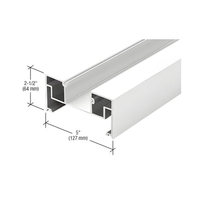 CRL-U.S. Aluminum White KYNAR® Paint Deep Pocket Door Jamb for 1-5/16" Glass - 24'-2"
