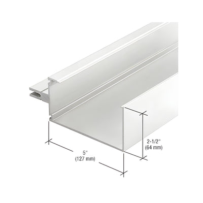 CRL-U.S. Aluminum White KYNAR® Paint 5" Open Back Horizontal Mullion - 24'-2"