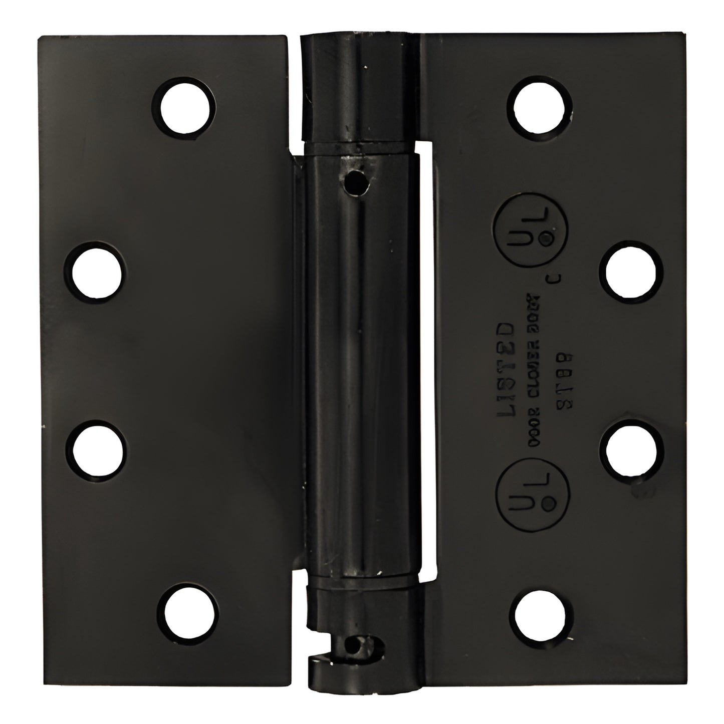 S4510B heavy-duty square-corner spring hinge, 4-1/2 in antique oil-rubbed bronze finish, six screw holes