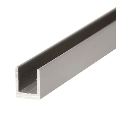 CRL 1/4 in Brushed Nickel Aluminum U-Channel for Glass