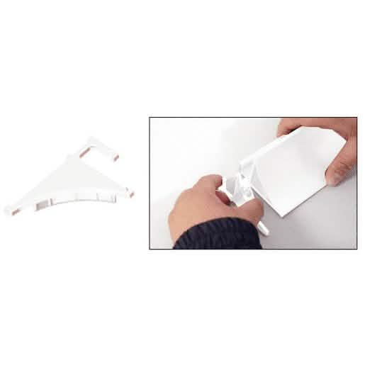 CRL White End Cap for 1/4" Aluminum Shelving Extrusion - Durable & Stylish Finish
