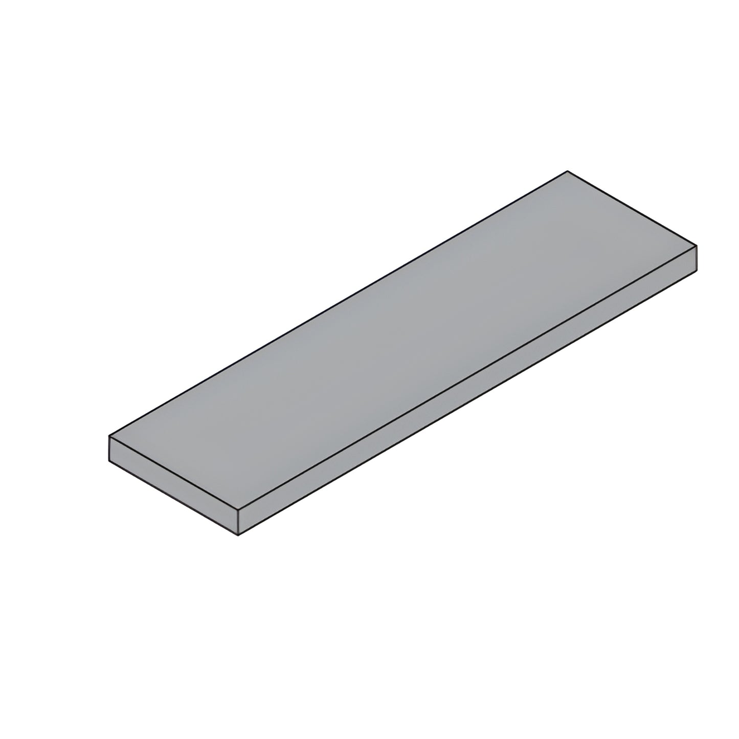 Black EPDM 1" glazing setting block for interior mullion, fits 45XHC - SKU 45A3523