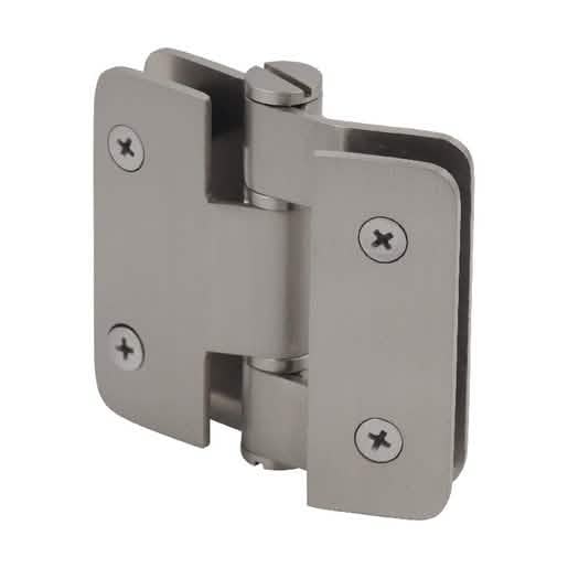 CRL Brushed Nickel Zurich 180° Glass-to-Glass Inswing Bi-Fold Hinge - Sleek & Modern
