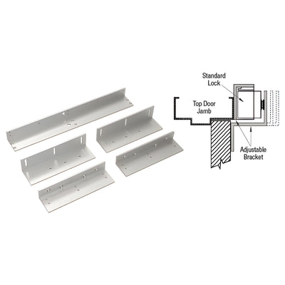 SDC® Anodized Aluminum Top Jamb Bracket for Double SDC1512 Mag Lock