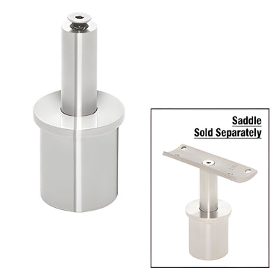 CRL 316 Stainless Steel 1.9" Round Adjustable Post Cap for Saddles