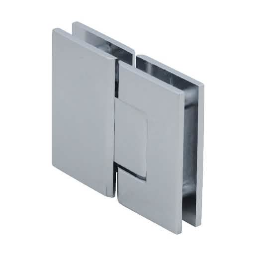 "CRL Geneva 180 Series Chrome Glass-to-Glass Hinge - Sleek, Durable, Polished Chrome Finis